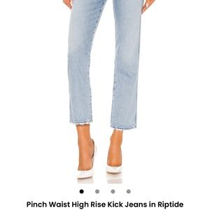 Agolde pinch waist High Rise kick Jeans in Riptide